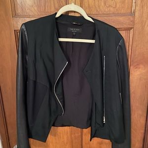 Women’s Rag and Bone leather mixed jacket